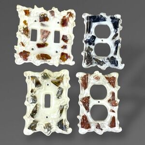 Lucite Resin Vomit Light Switch Plates Set of 4 Vintage 1950s–70s‎ Home Hobbiest